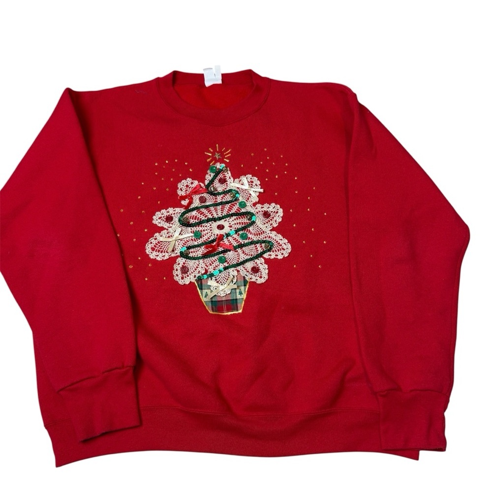 Vintage ugly Christmas sweater Crewneck sweatshirt large